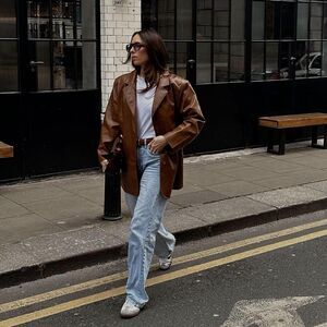 American-vintage Women's Brown and Tan Jacket